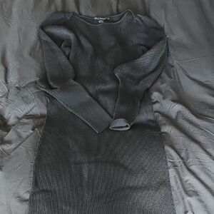 Elegant Black Long Sleeve Dress